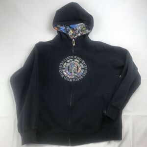 Vintage‎ 90s Element Skateboards Logo Hoodie Size Xl Youth Full Zip Black